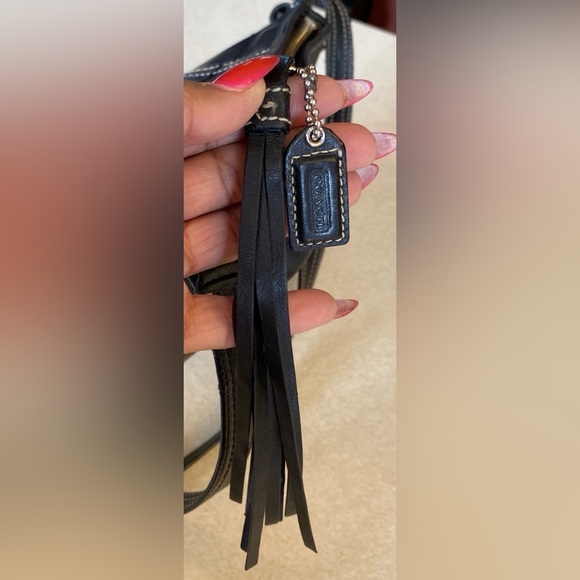 COACH Soho Black Leather Swingpack Small Crossbody Bag, EUC - Picture 15 of 16